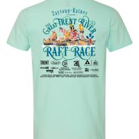 Teal Ice Back T-Shirt for the Great Trent River Raft Race